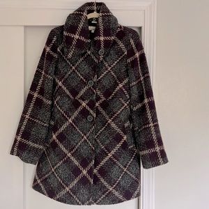 Purple/Grey with Cream cross cross design jacket